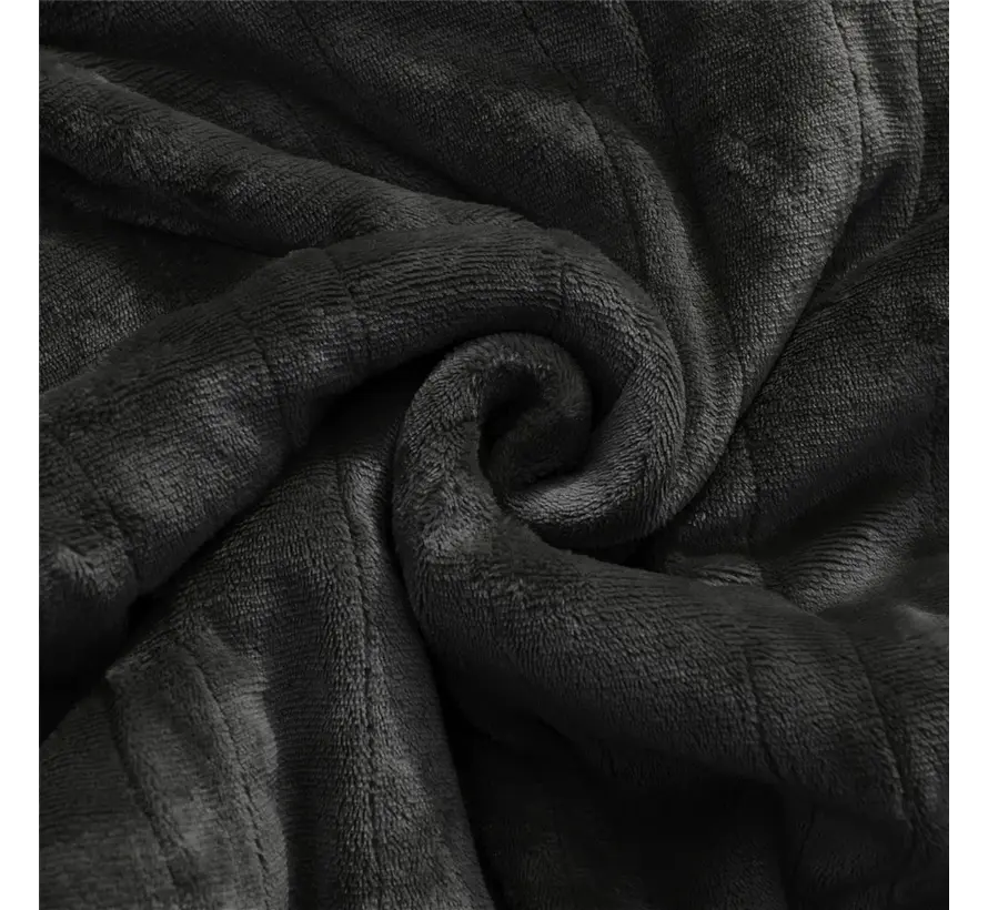 Elektrische omslagdeken - Warmtedeken - 1 persoons - 180x150 cm - Fleece - Grijs