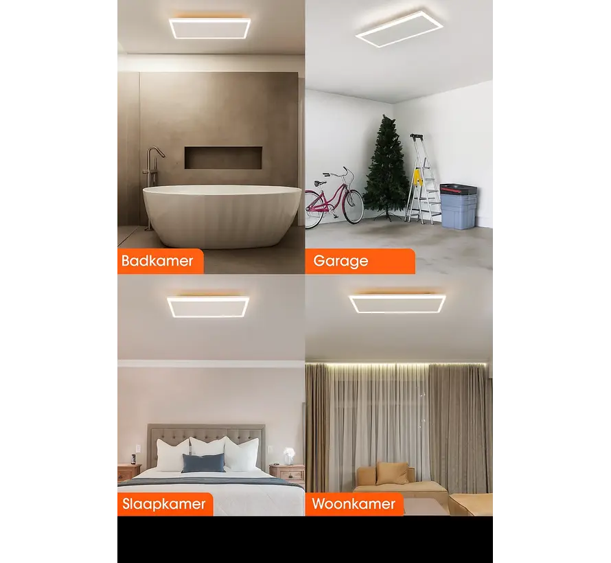 QH-InfraGlow Serie infraroodpaneel met led verlichting 93x39 cm 1150Watt