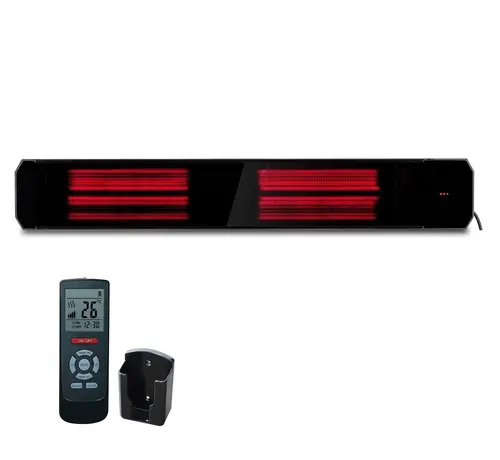 Quality Heating Infrarood terrasverwarmer Calore black heater instelbaar met 1600 - 3200Watt
