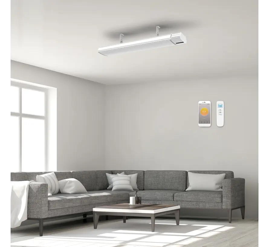 Infrarood terrasverwarmer Whitewarm Wifi 1800 - 2400Watt