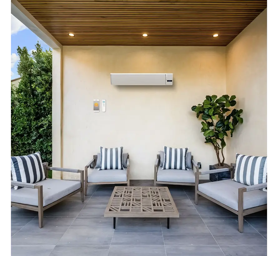 Infrarood terrasverwarmer Whitewarm Wifi 1800 - 2400Watt