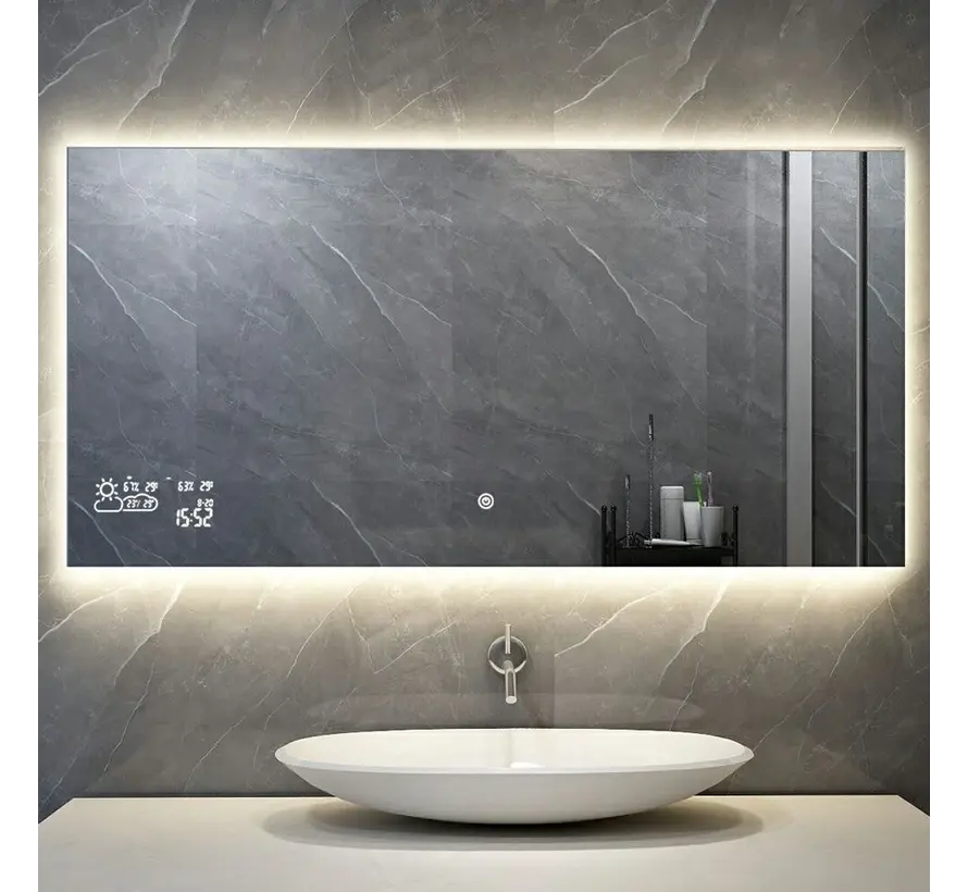Smart spiegel met led verlichting infrarood verwarming 60X80 250Watt