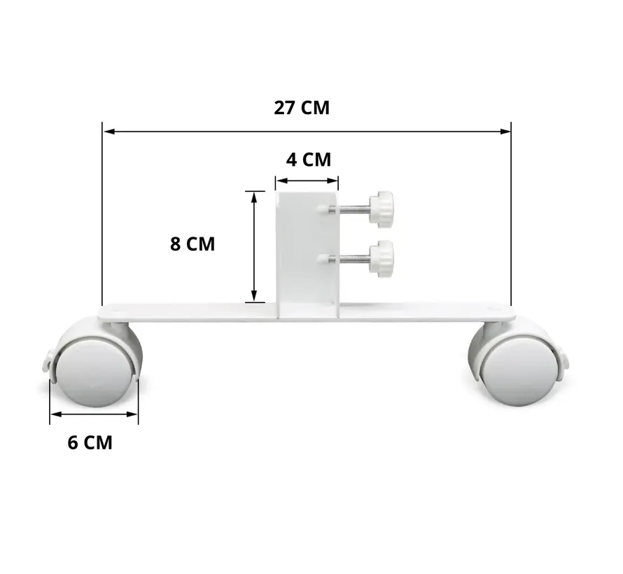 Standconsole set met wielen voor infrarood panelen