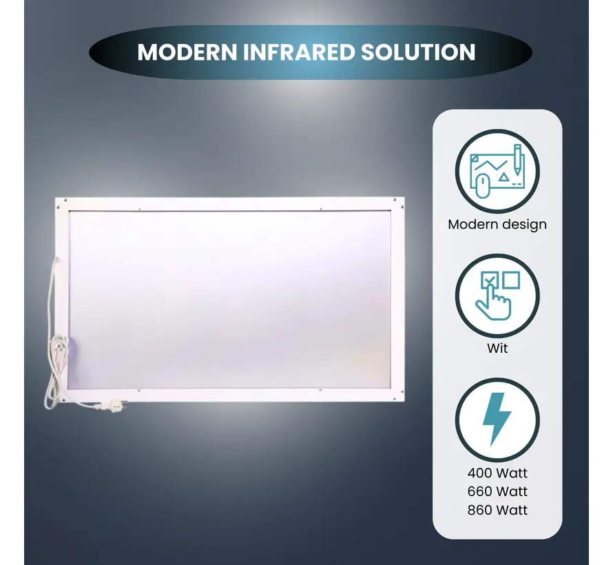 QH-H4 Exclusive Serie Infraroodpaneel 59 x 59 - 400Watt