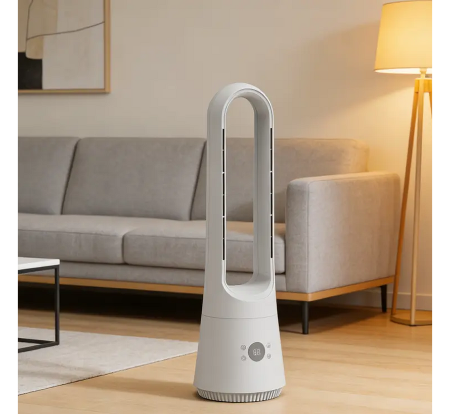 Design ventilator met afstandsbediening, timer en aromafunctie