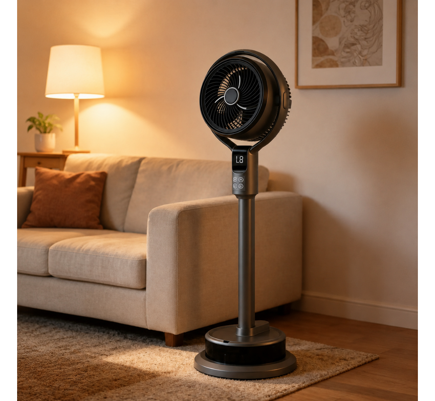 Mistventilator met afstandsbediening, timer en luchtbevochtiger
