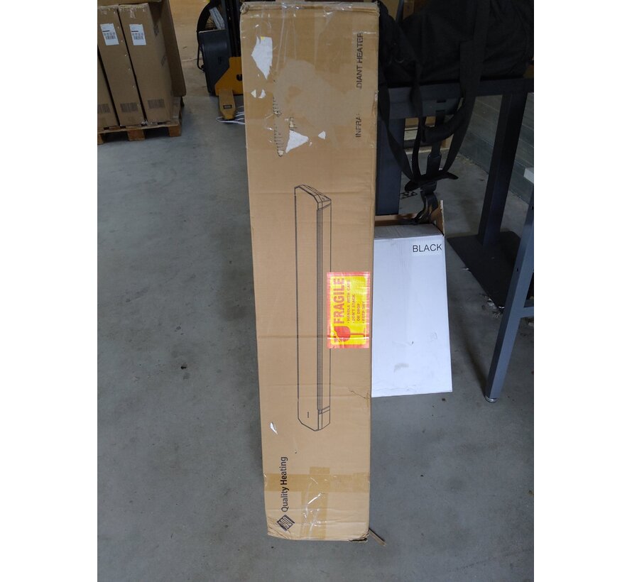 Tweedekans - Infrarood terrasverwarmer Calore Wifi black heater instelbaar met 1600 - 3200Watt - 2200Watt 1160*180*77mm