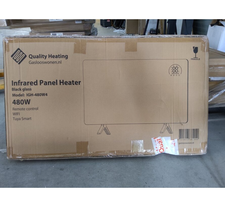 Tweedekans - QH-GD Elegant Serie verplaatsbaar infraroodpaneel - 450Watt 50 x 90 cm