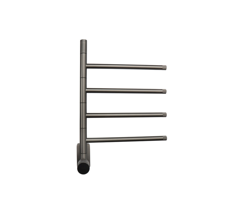 Tweedekans - Elektrische handdoek radiator gun metal look met thermostaat - Gun metal