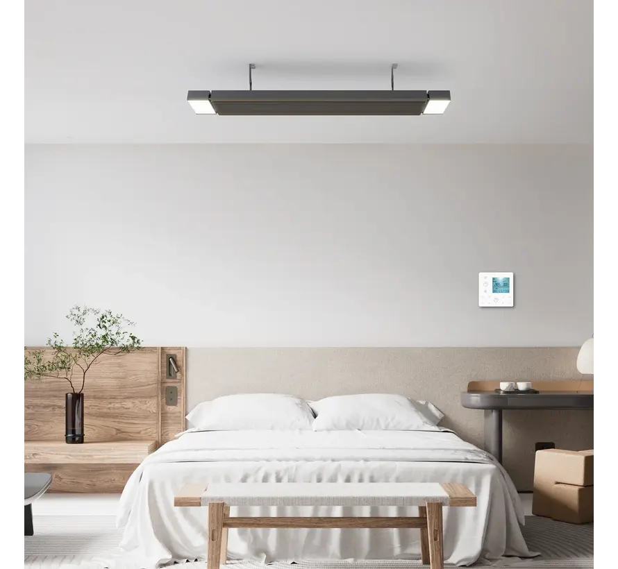 Tweedekans - Infraroodstraler Led GlowBeam Wifi met afstandsbediening - 1800Watt met 40Watt led