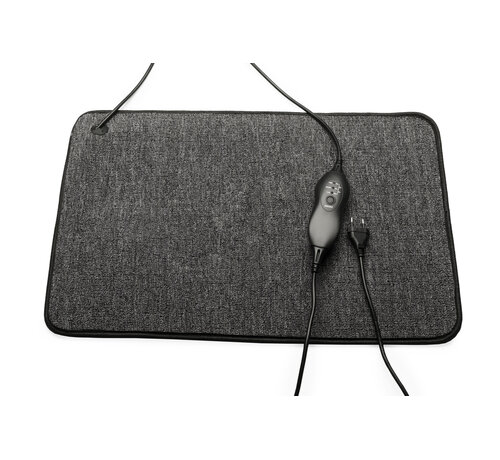 Tweedekans - Warmte mat vermogen instelbaar met controller en timer functie - V14 - Antraciet 40 x 60 cm met controller
