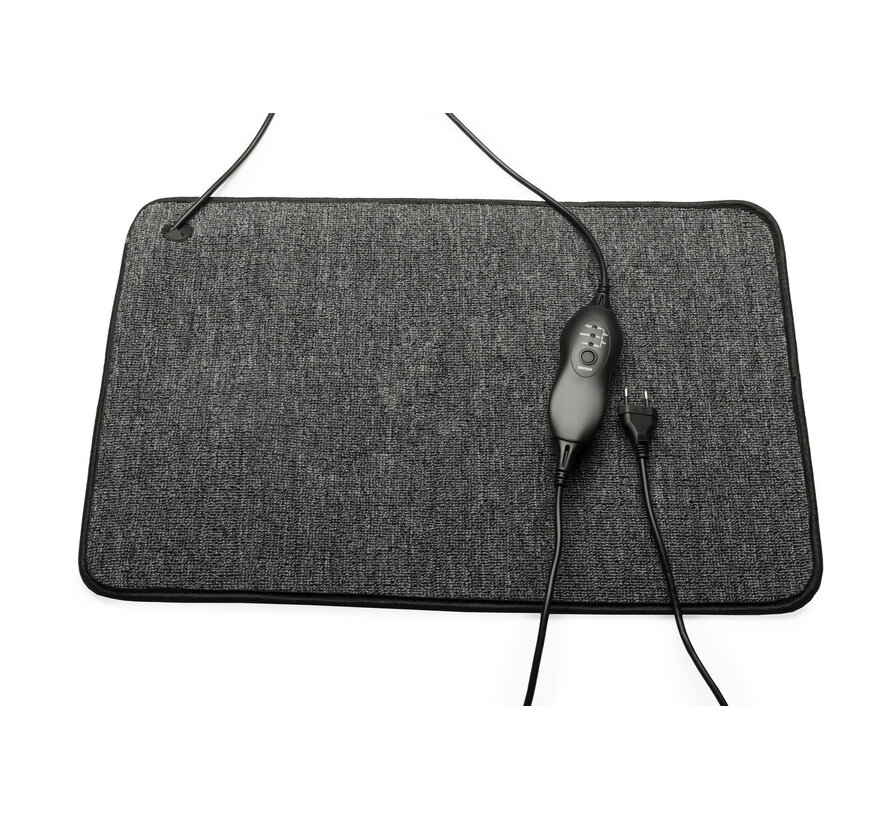 Tweedekans - Warmte mat vermogen instelbaar met controller en timer functie - V14 - Antraciet 40 x 60 cm met controller