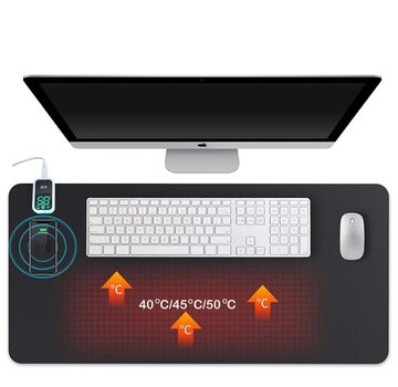 Tweedekans - Verwarmde bureau onderlegger met draadloos oplaad functie en led - Default