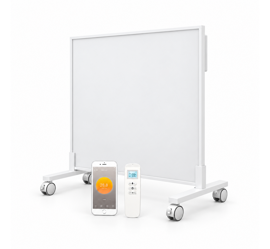 QH-SP Serie verplaatsbaar infraroodpaneel 350, 450 of 700Watt inclusief wielen