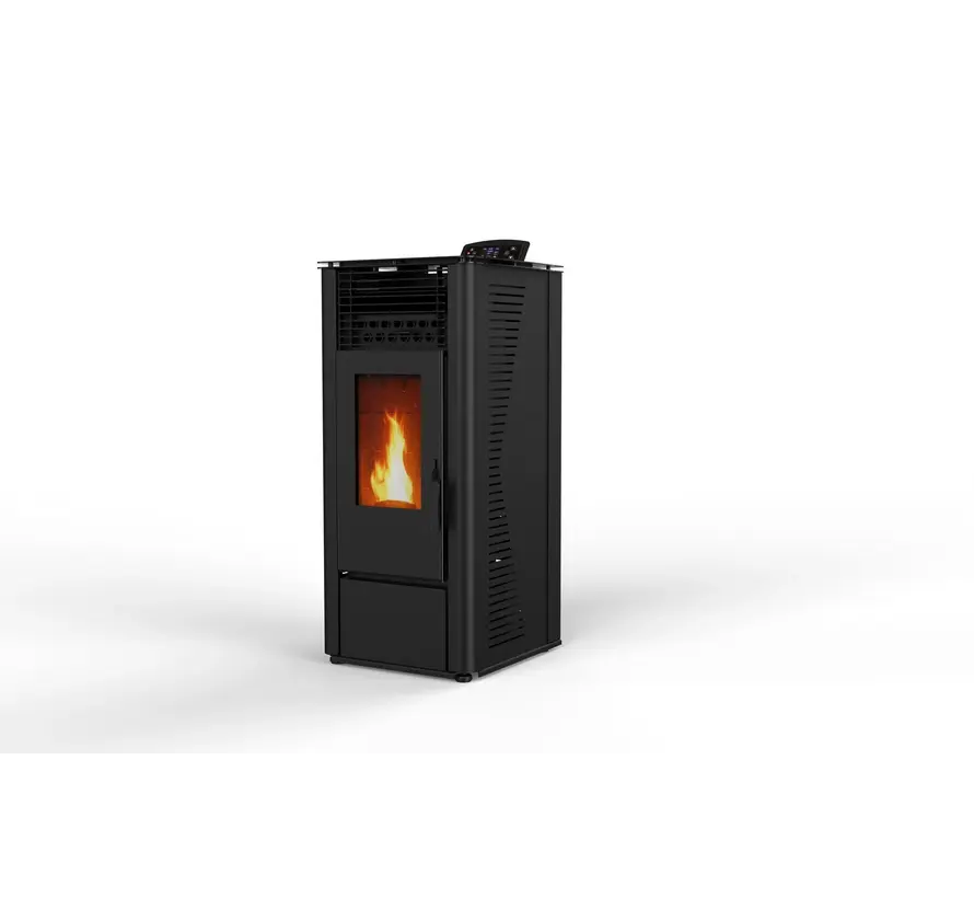 Pelletkachel - 9.6 kW 80 -90 m² - 5 niveaus - timer - KM1009A - Black