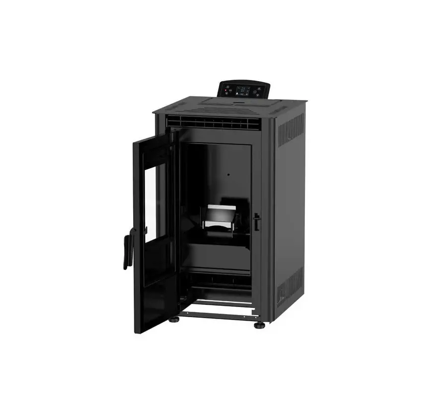 Pelletkachel - 6.9 kW 60 m² - 5 niveaus - timer - KT0702A - Black