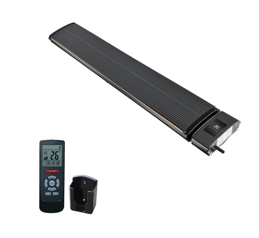 Wifi infrarood terrasverwarmer black heater  1800 - 2400Watt