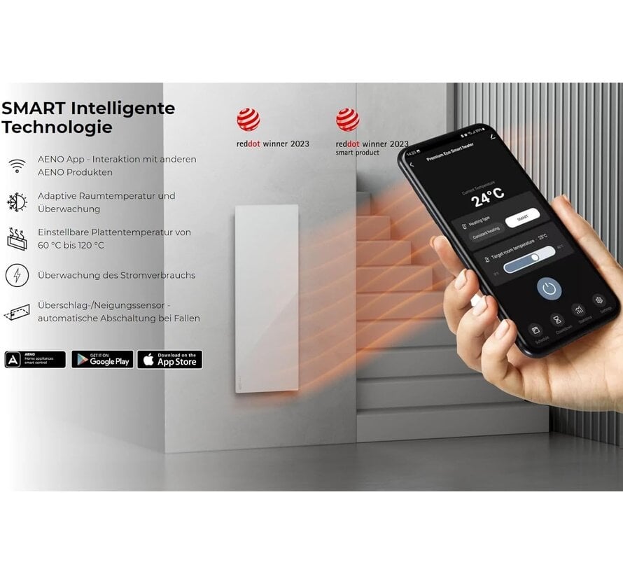 AENO GH4S slimme infrarood verwarmingspaneel WIFI - 700 Watt