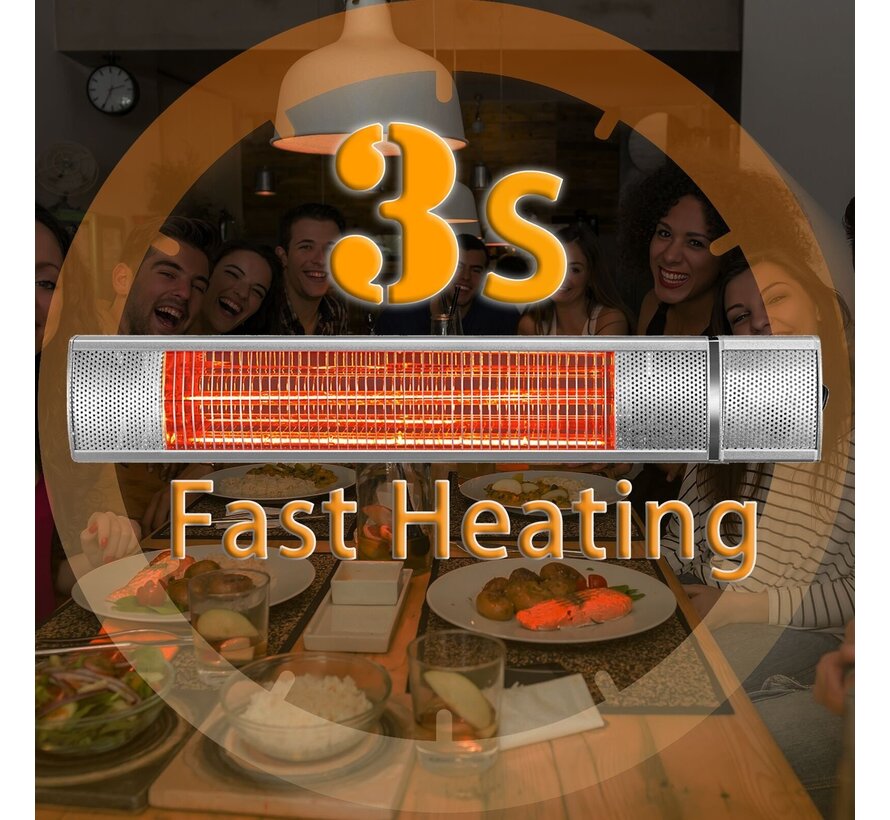 QH-TH Golden heater infrarood 2000W en 3000W met afstandsbediening
