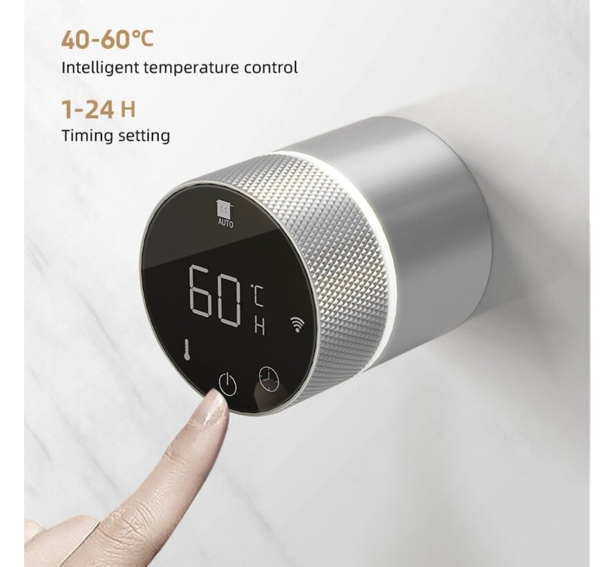 Elektrische handdoek radiator chrome met thermostaat