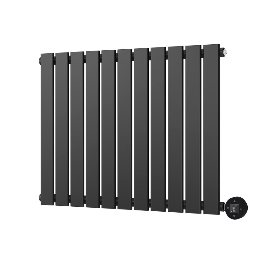 Elektrische radiator horizontaal zwart 800Watt Calysta