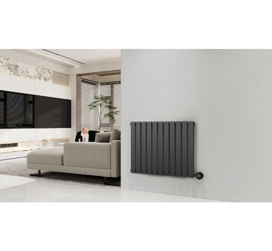 Elektrische radiator horizontaal zwart 800Watt Calysta