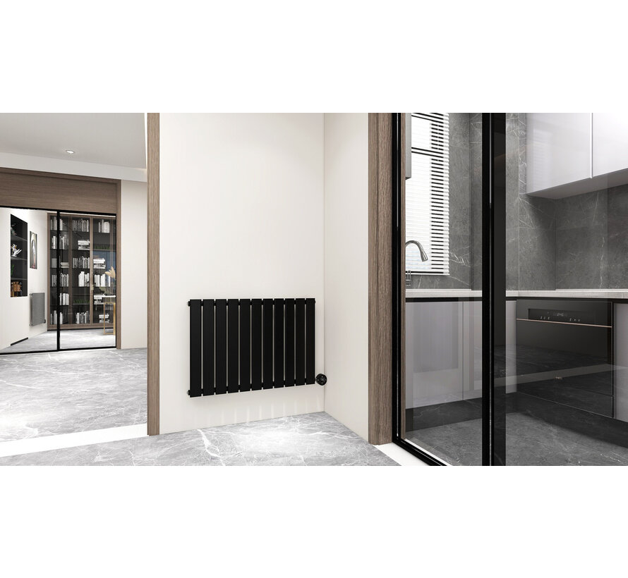 Elektrische radiator horizontaal zwart 800Watt Calysta