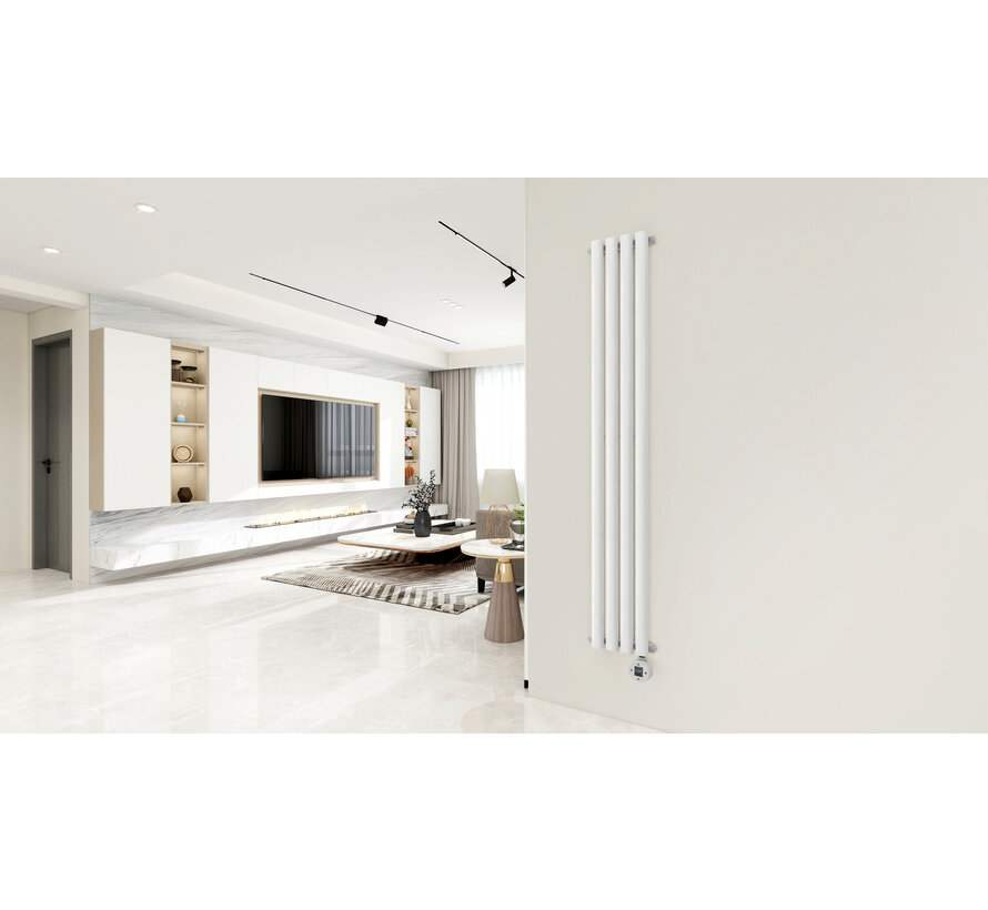 Elektrische radiator verticaal wit Calysta 1000Watt