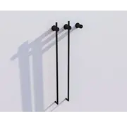 Quality Heating Elektrische handdoek radiator zwart met thermostaat L-SR0200-B