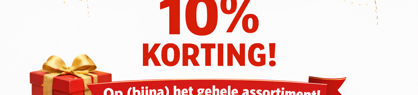 Feestdagen Sale 10% korting.