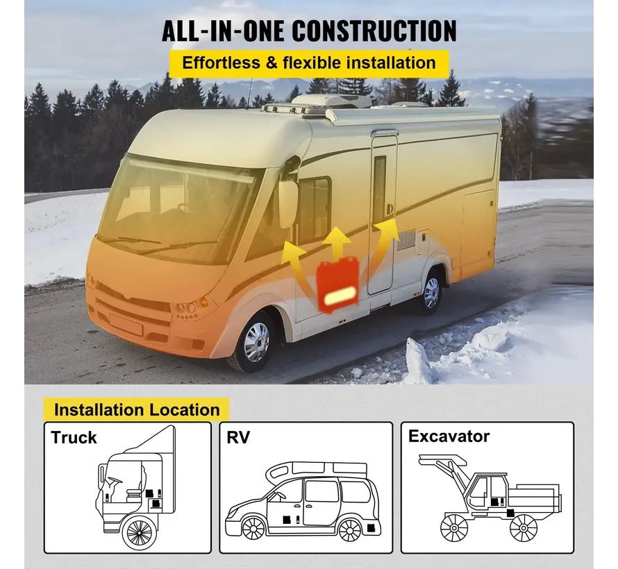 Draagbare 8 kW Diesel standkachel