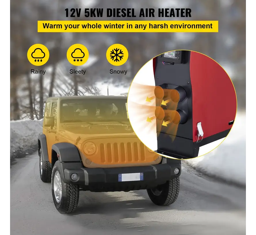 Draagbare 8 kW Diesel standkachel