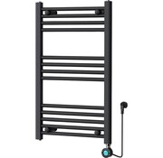 Quality Heating Handdoekradiator Elektrisch met Digitale Thermostaat - Radiator Badkamer - 800 √ó 500 mm - Mat zwart - 300 Watt