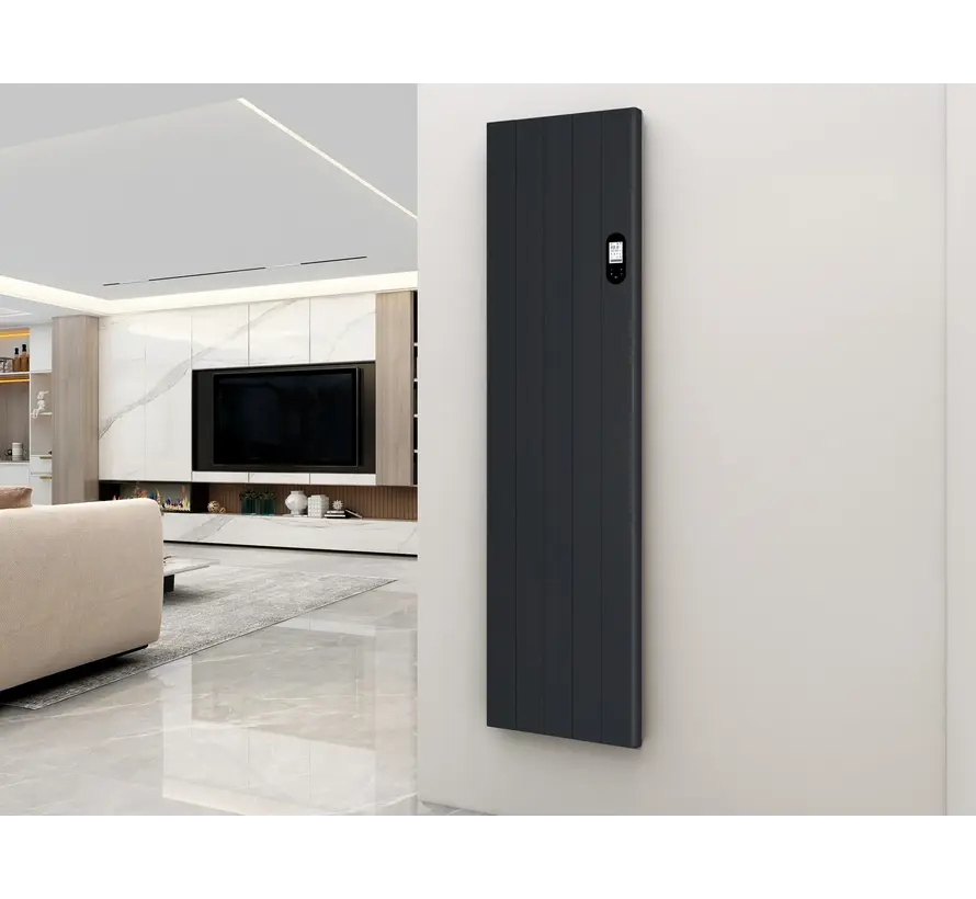 Tweedekans - Quality Heating verticale kachel Civetta black - Zwart