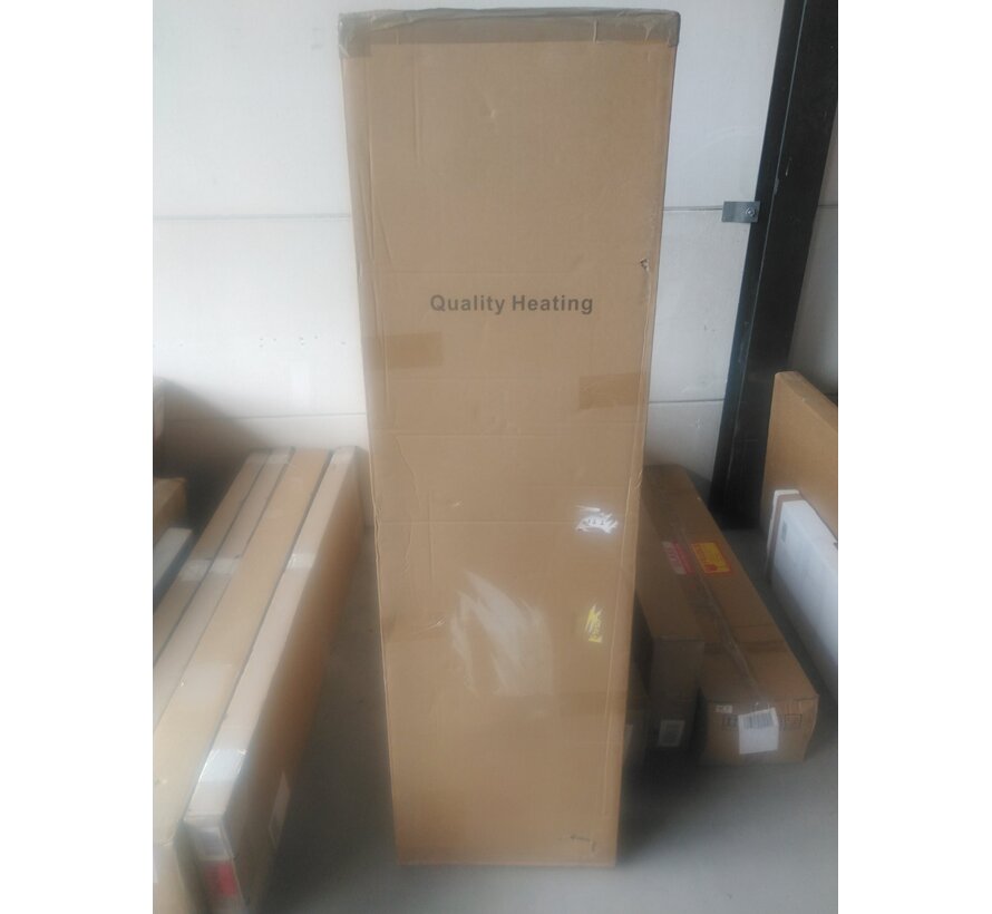 Tweedekans - Quality Heating verticale kachel Civetta black - Zwart