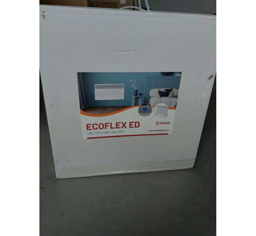 Tweedekans - Ecoflex Atlantic elektrische kachel met instelbare thermostaat - 500 Watt - 51cm (b) x 51cm (h)