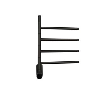 Quality Heating Elektrische handdoek radiator black met thermostaat