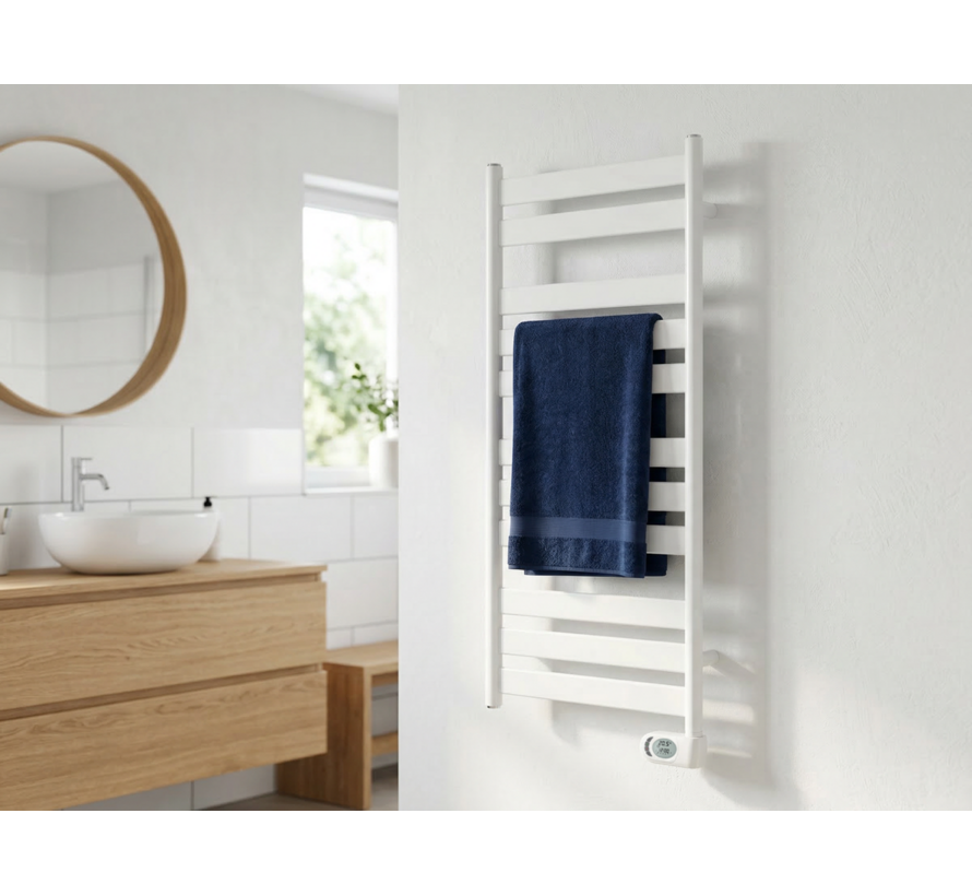 Adax Wave elektrische handdoekradiator 300 - 750Watt White