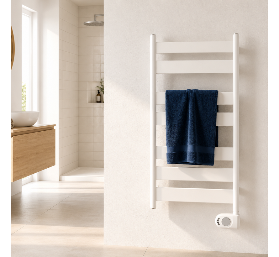 Adax Wave elektrische handdoekradiator 300 - 750Watt White