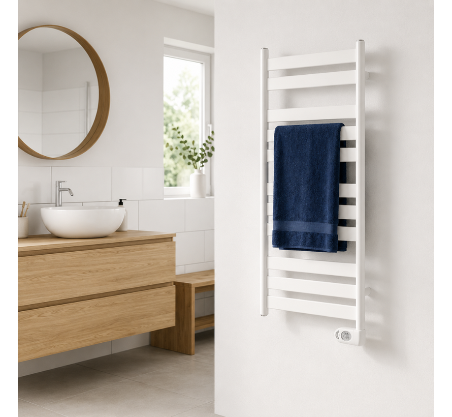 Adax Wave elektrische handdoekradiator 300 - 750Watt White
