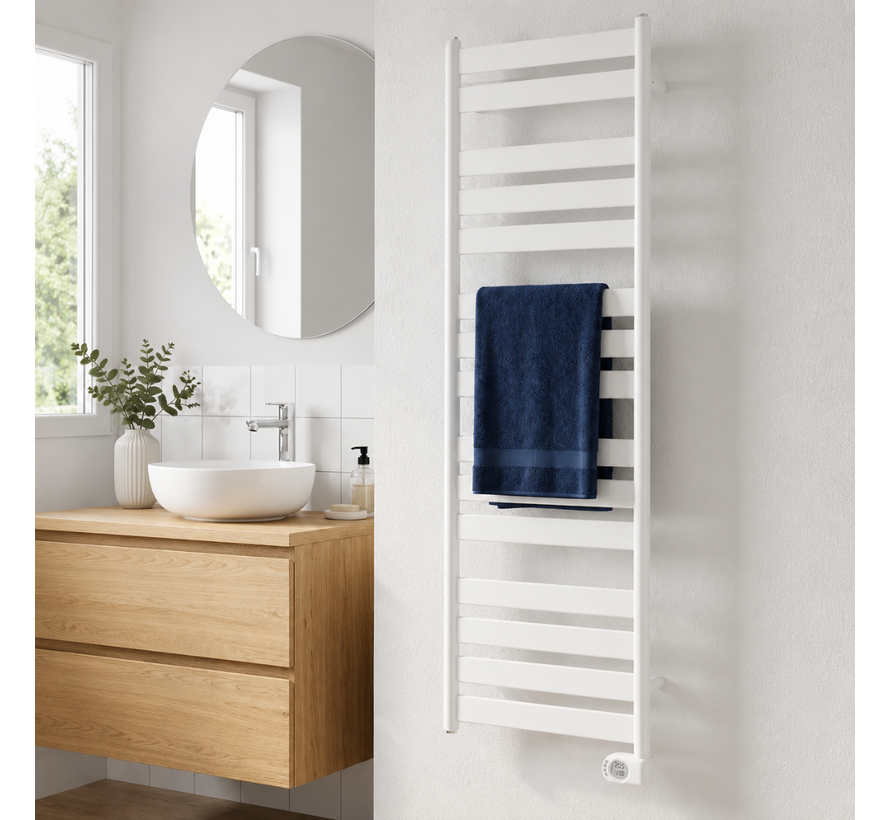 Adax Wave elektrische handdoekradiator 300 - 750Watt White