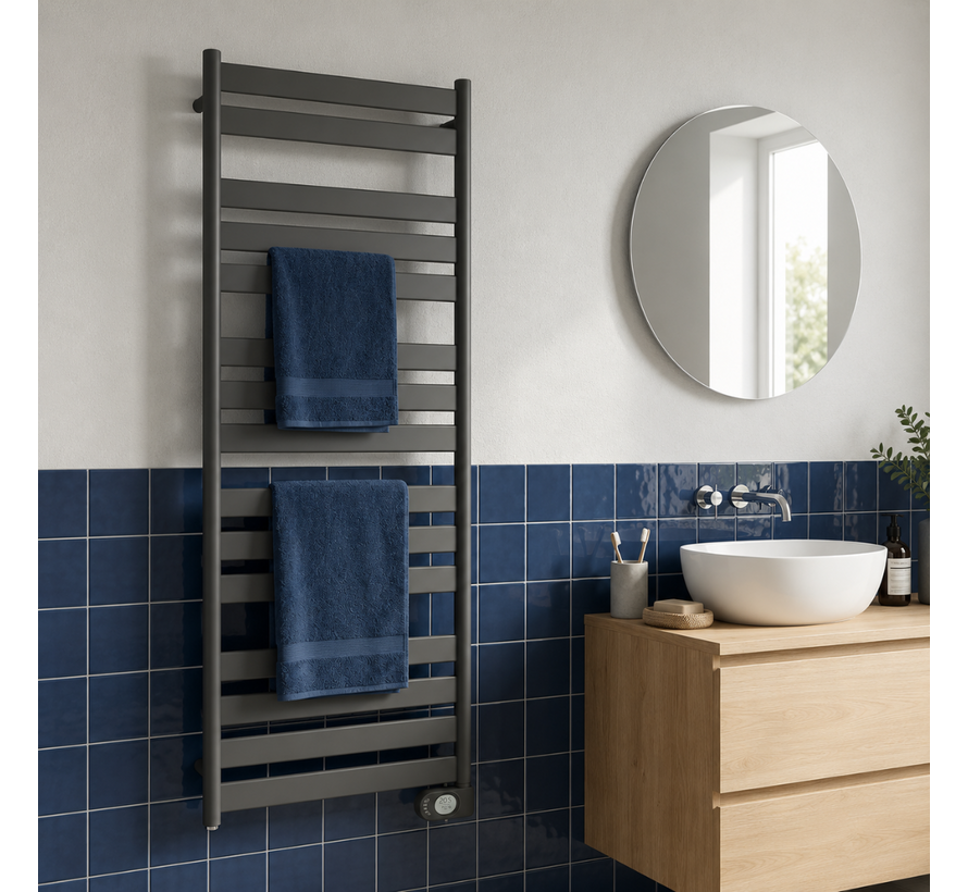Adax Wave elektrische handdoekradiator 300 - 750Watt Black