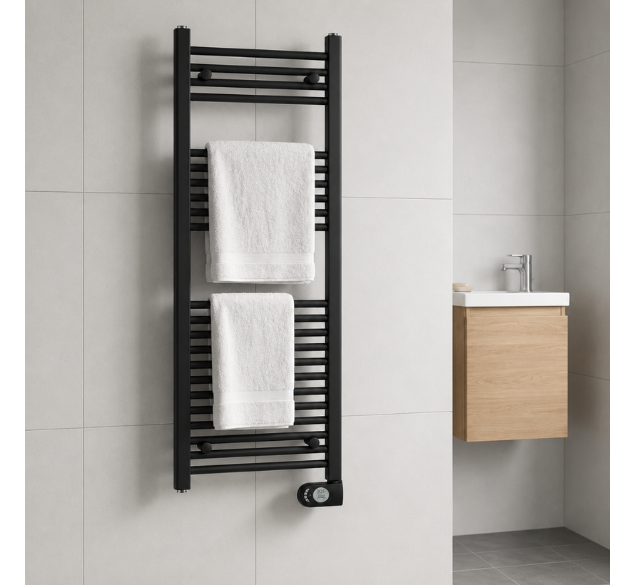 Adax Comfort elektrische handdoekradiator 300-600Watt zwart