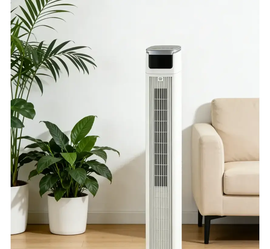 Torenventilator met afstandsbediening en timer