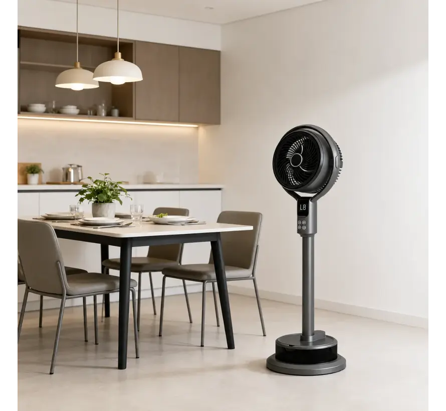 Mistventilator met afstandsbediening, timer en luchtbevochtiger