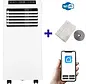 Mobiele airco Wifi ontvochtigen en ventileren met raamafdichting en luchtreiniger 9000btu