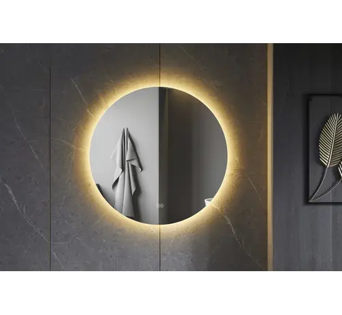 Tweedekans - Spiegel rond 120 cm frameloos, rondom led verlichting en anti-condens - Default