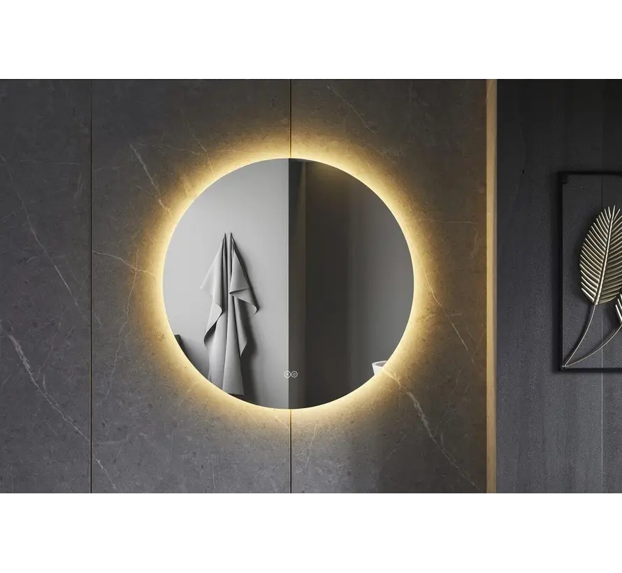 Tweedekans - Spiegel rond 120 cm frameloos, rondom led verlichting en anti-condens - Default