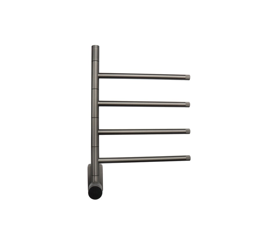 Tweedekans - Elektrische handdoek radiator gun metal look met thermostaat - Gun metal