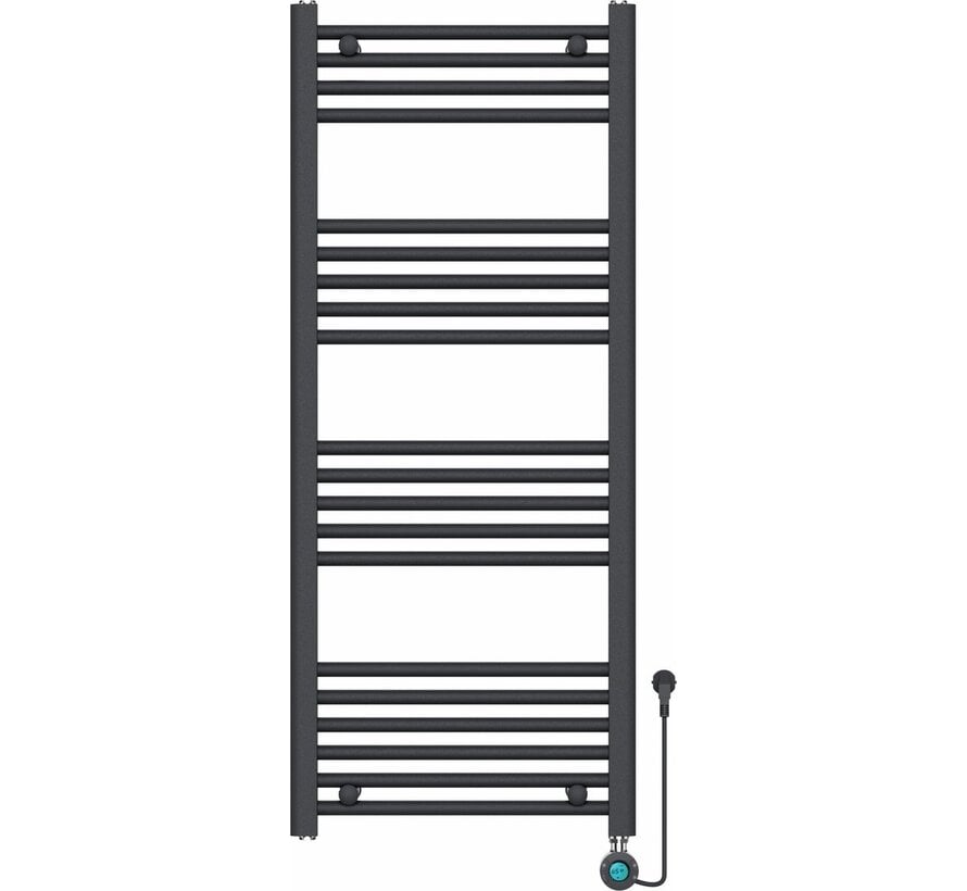 Tweedekans - Handdoekradiator Elektrisch met Digitale Thermostaat - Radiator Badkamer - 1200 × 500 mm - Mat zwart - 500 Watt - Default